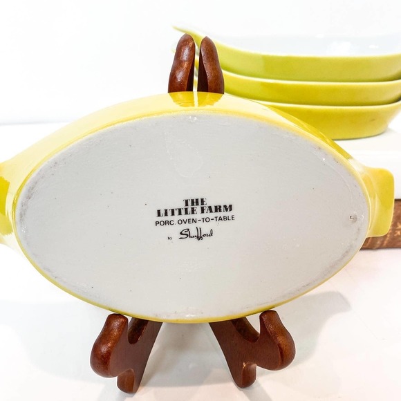 60's Shafford The Little Farm Au Gratin Oven-to-Table Dishes. Set of4. - Picture 3 of 3